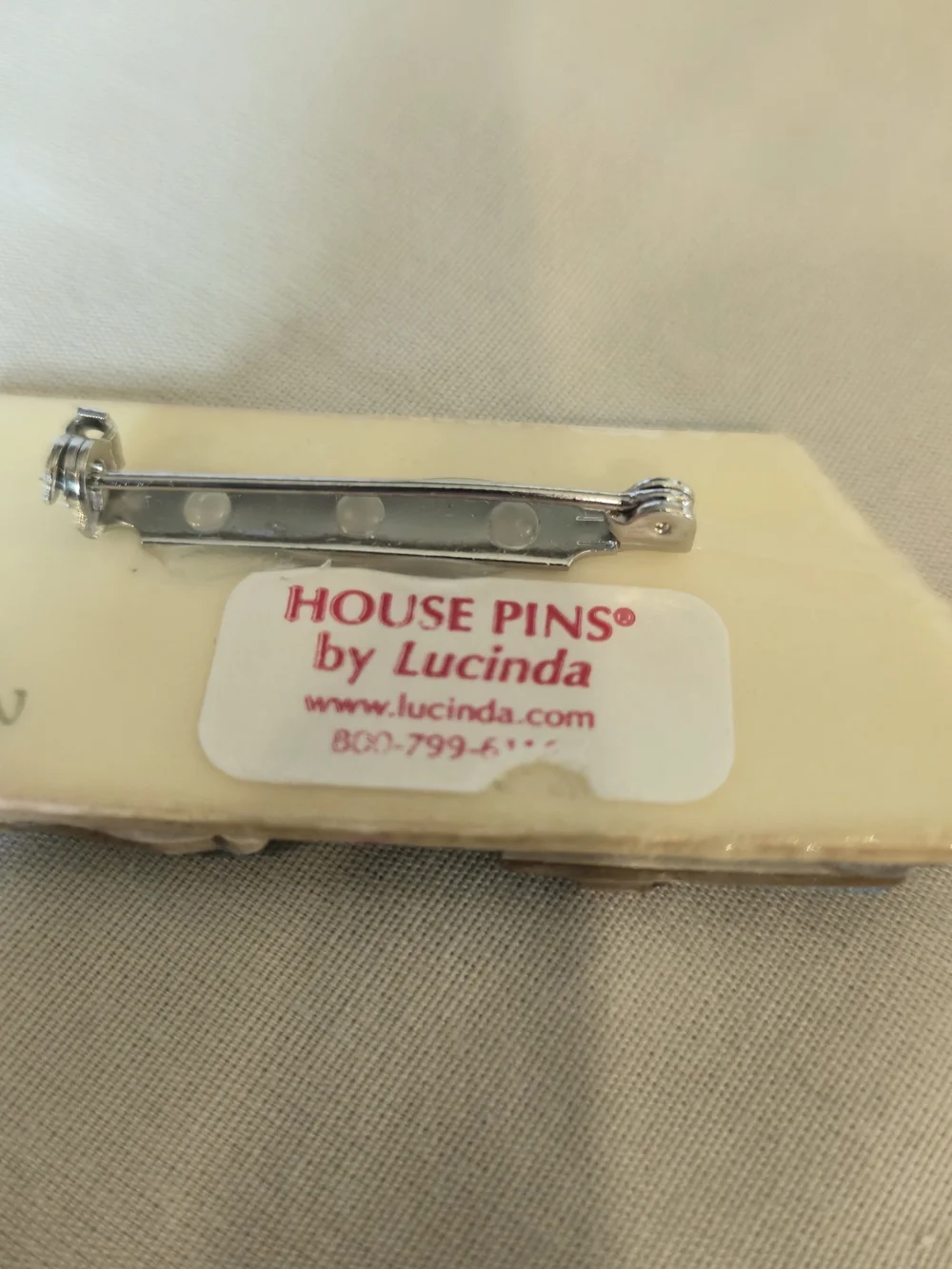 Colorful Village Enamel Brooch - Pink & Blue